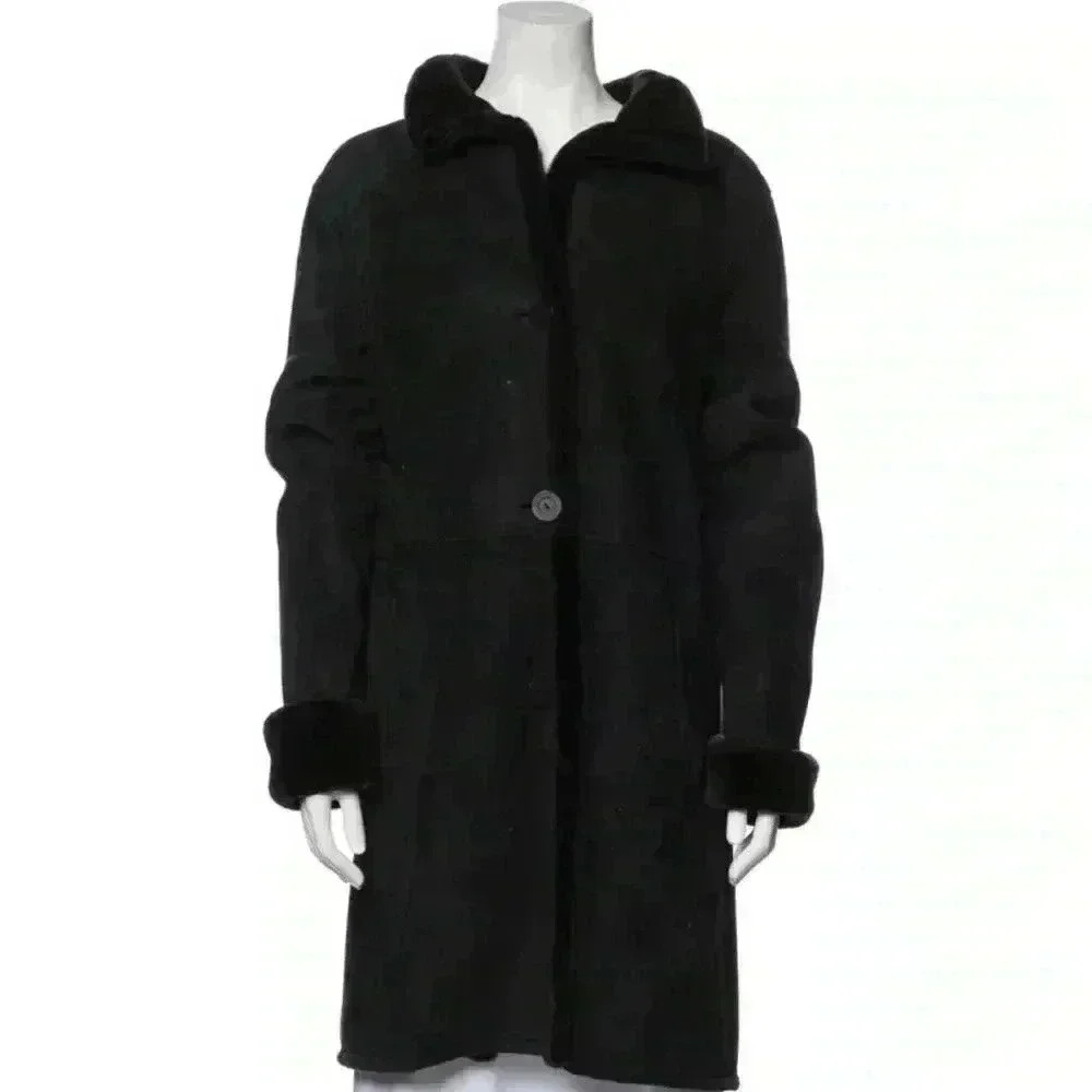 Blue Duck Shearling Coat – Genuine Sheepskin Fur, Made in USA